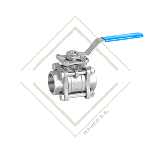 valvula, bola, 3 pcs, soldable, socket, acero, inox, inoxidable, ss316, mainco, genebre, guatemala