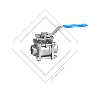 valvula, bola, 3 pcs, soldable, butt, acero, inox, inoxidable, genebre, mainco, guatemala, ss316