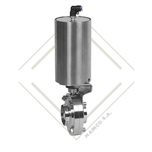 valvula, inoxidable, guatemala, mainco, mariposa, inoxpia, simple, efecto, neumatica
